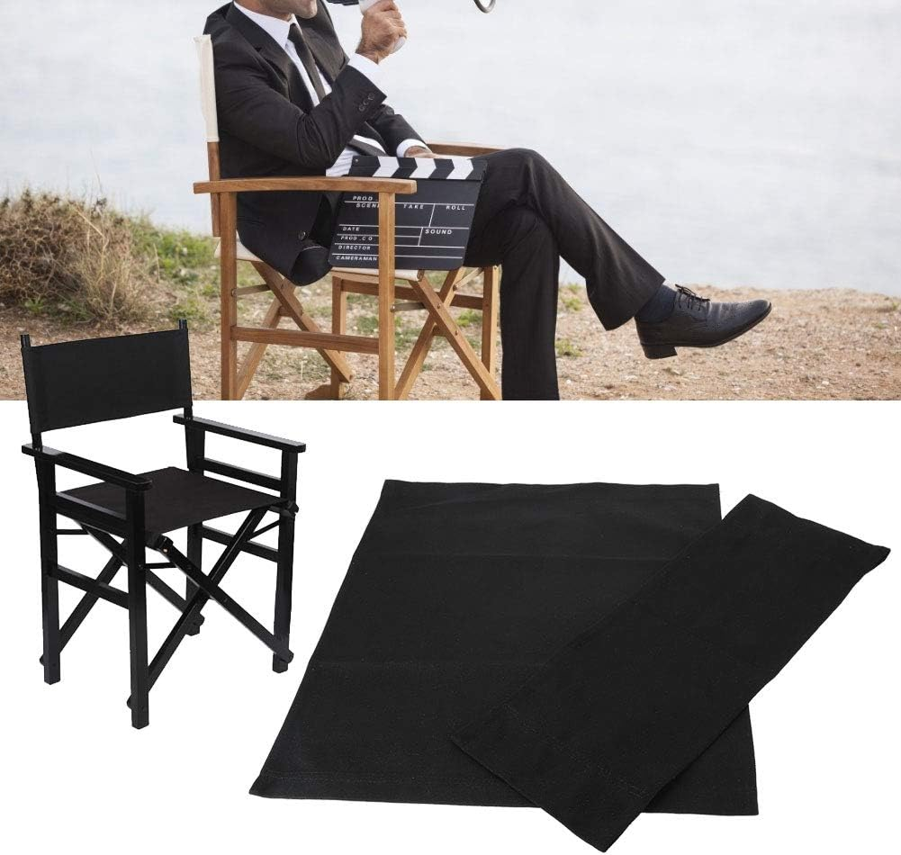 1 Set Director Chair Canvas, for 16'' Directors Chairs Director Chair Replacement Canvas（4 Colors Available） (Black) image number 3