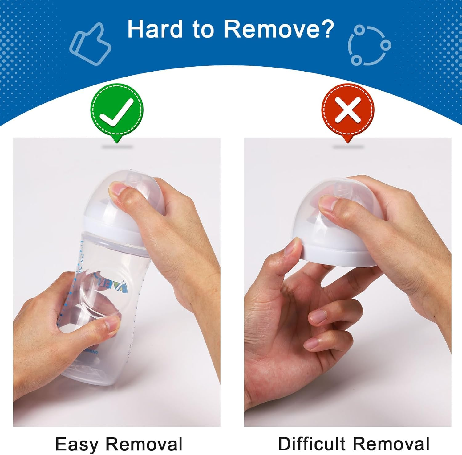 (6 Count) Baby Bottle Lids for Philips Avent Baby Bottles, Compatible with Philips Avent Natural Bottles & Natural Glass Bottles image number 2