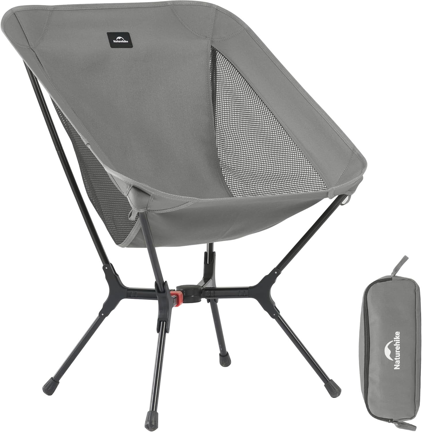 Naturehike YL01 Chair, Lightweight Camping Chair, New Structure Design Portable (Black)