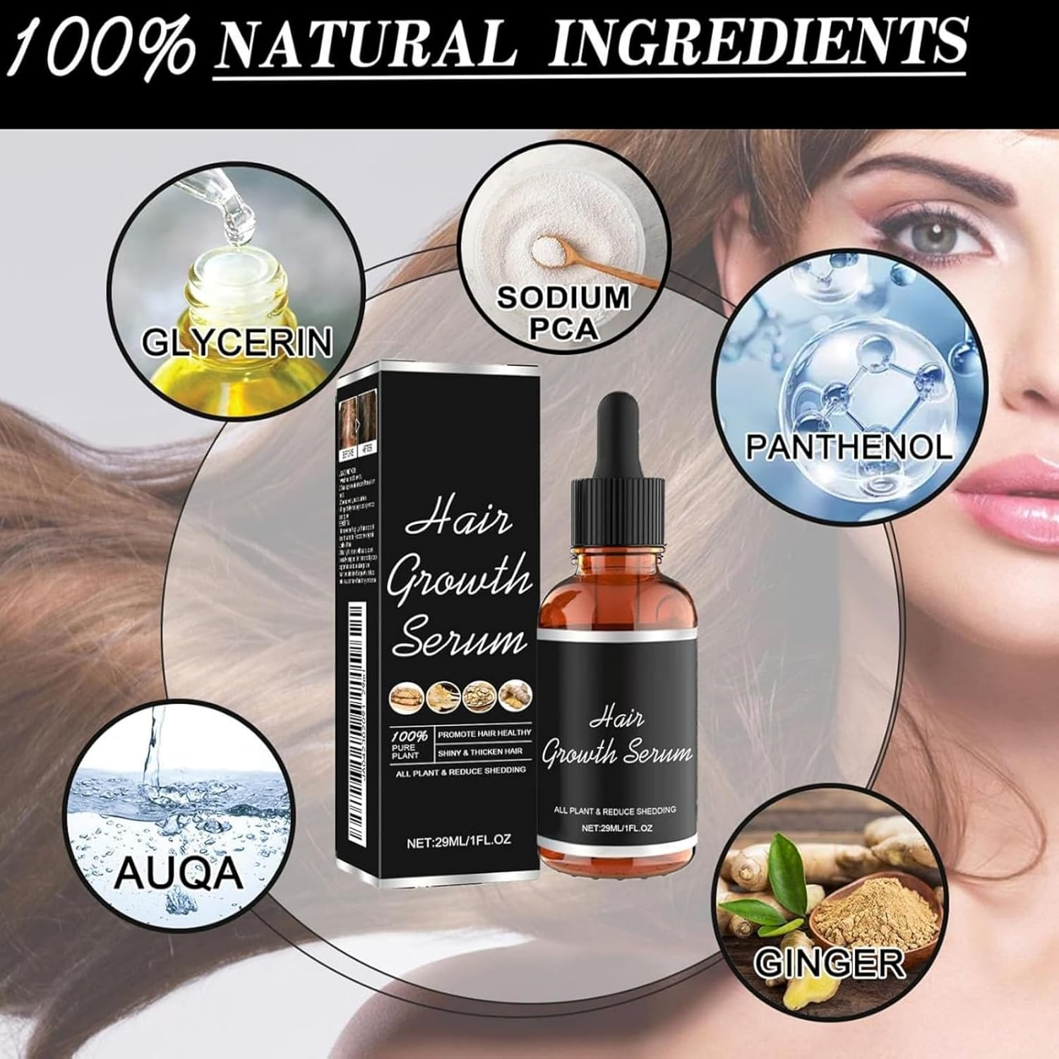 Lifewitqueenp Hair Care Growth Oil, Natural Hairs Quick Absorption Growth Density Essential Oil, Nourishes Hair, Reduces Breakage, Strengthens Hair Roots, Keeps Hair Smooth and Soft (3PCS) - 2Pcs image number 6