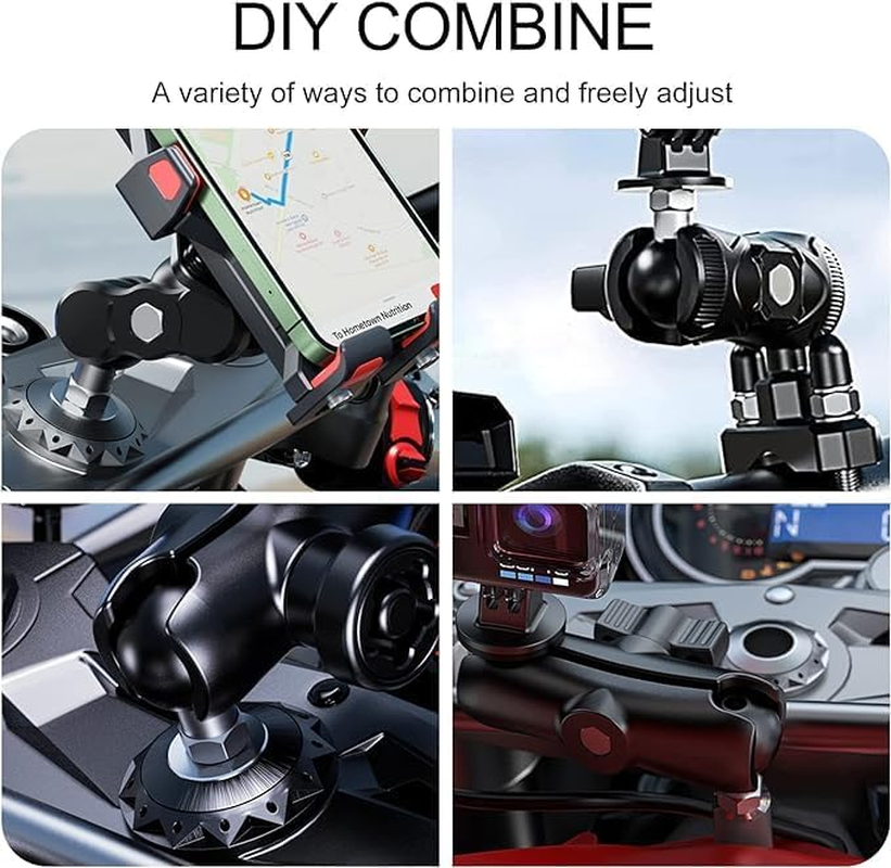 2Pcs 1'' Ball Adapter with M10 X 1.25Mm Threaded Post Ball Mount Compatible with RAM Mounts B Size 1 Inch Portable Screw Ball Head for Bike,Motorcycle,Atv,Rearview Mirror, Black image number 6