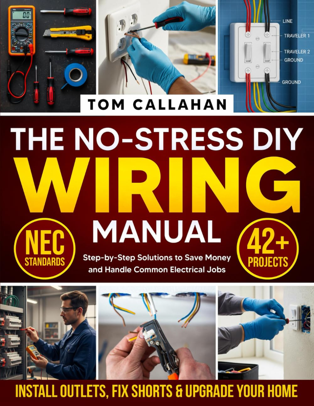 The No-Stress DIY Wiring Manual: 42+ Projects Backed by NEC Standards to Install Outlets, Fix Shorts & Upgrade Your Home | Step-By-Step Solutions to save Money and Handle Common Electrical Jobs image number 1