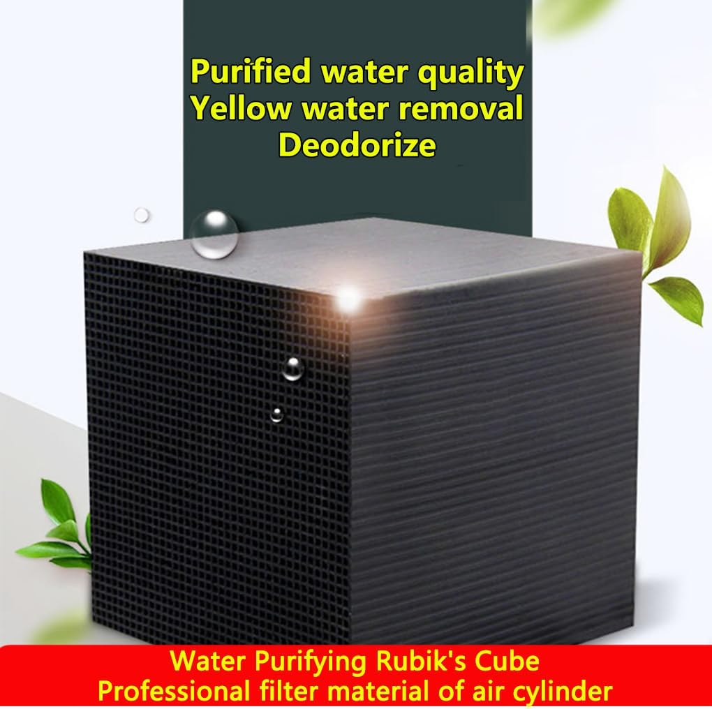 Aquarium Filter Cube Fishtank Portable Filtration Activated Charcoal Block Impurities Adsorption Aquatic Accessories 10X10X5 Cm image number 5