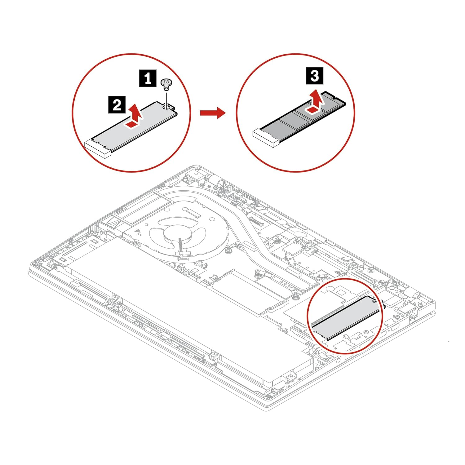 Deal4Go M.2 2280 SSD Thermal Heatsink Pad 5B40Z68852 Replacement for Lenovo Thinkpad T16 P16S Gen 1, T14 X13 T16 T14S Gen 3, X13 T14 Gen 4, T14 T16 Gen 2 image number 5