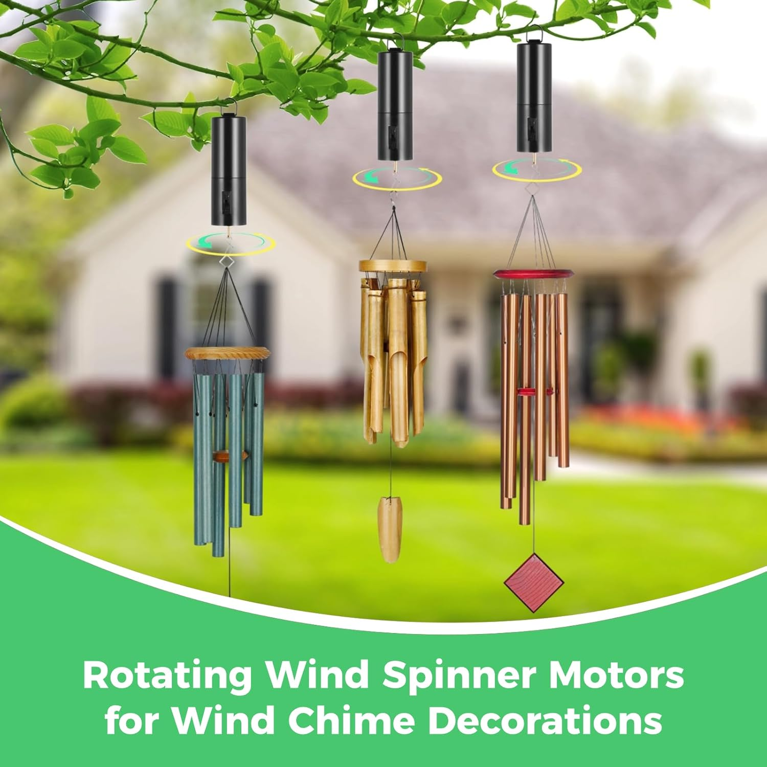 6 PCS Christmas Ornament Spinner Motors, Battery Operated Wind Spinner Motors, Disco Ball Motors, Hanging Rotating Motors for Halloween Christmas Decoration image number 1