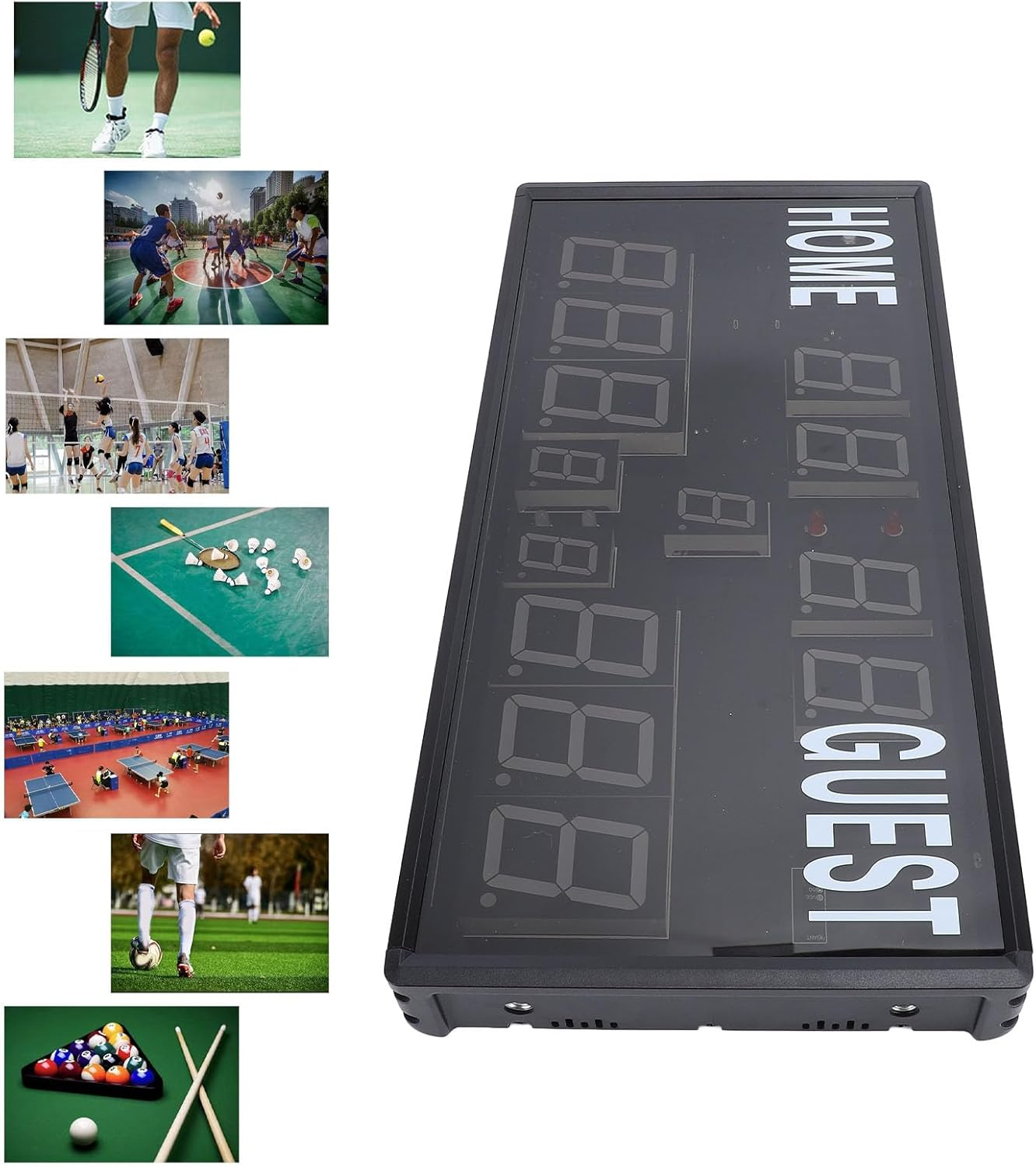 LED Portable Digital Scoreboard, Portable Digital Scoreboard with Countdown Match Time Battery Powered Scoreboard for Volleyball/Tennis/Basketball/Football image number 5