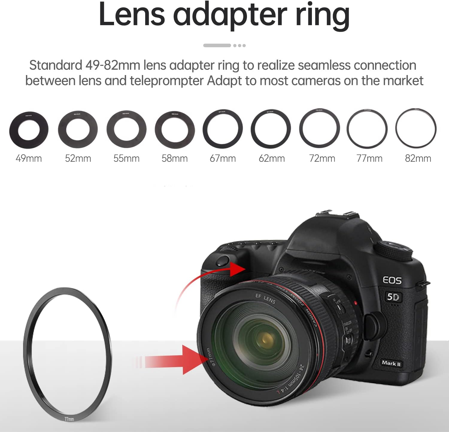 LENSGO 8&rdquo; Teleprompter for Ipad Tablet Smartphone DSLR Camera W/Remote Control, APP Compatible with Ios & Android System for Online Teaching Vlogger Live Streaming Interview, Fold in One Sec (Black) image number 1