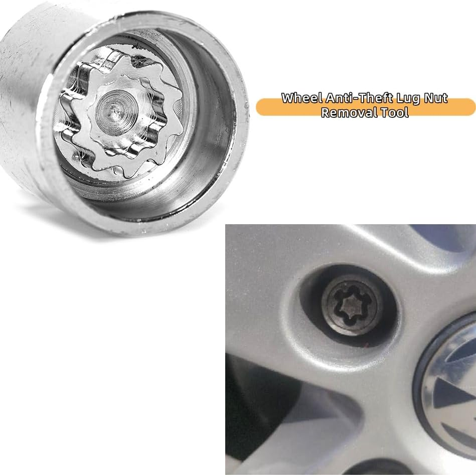 1PCS Lug Nuts Car Tire anti Theft Screw Bolt 525 for Cars Wheel Tire Nut Screw Removal Compatible with Volkswagen image number 5