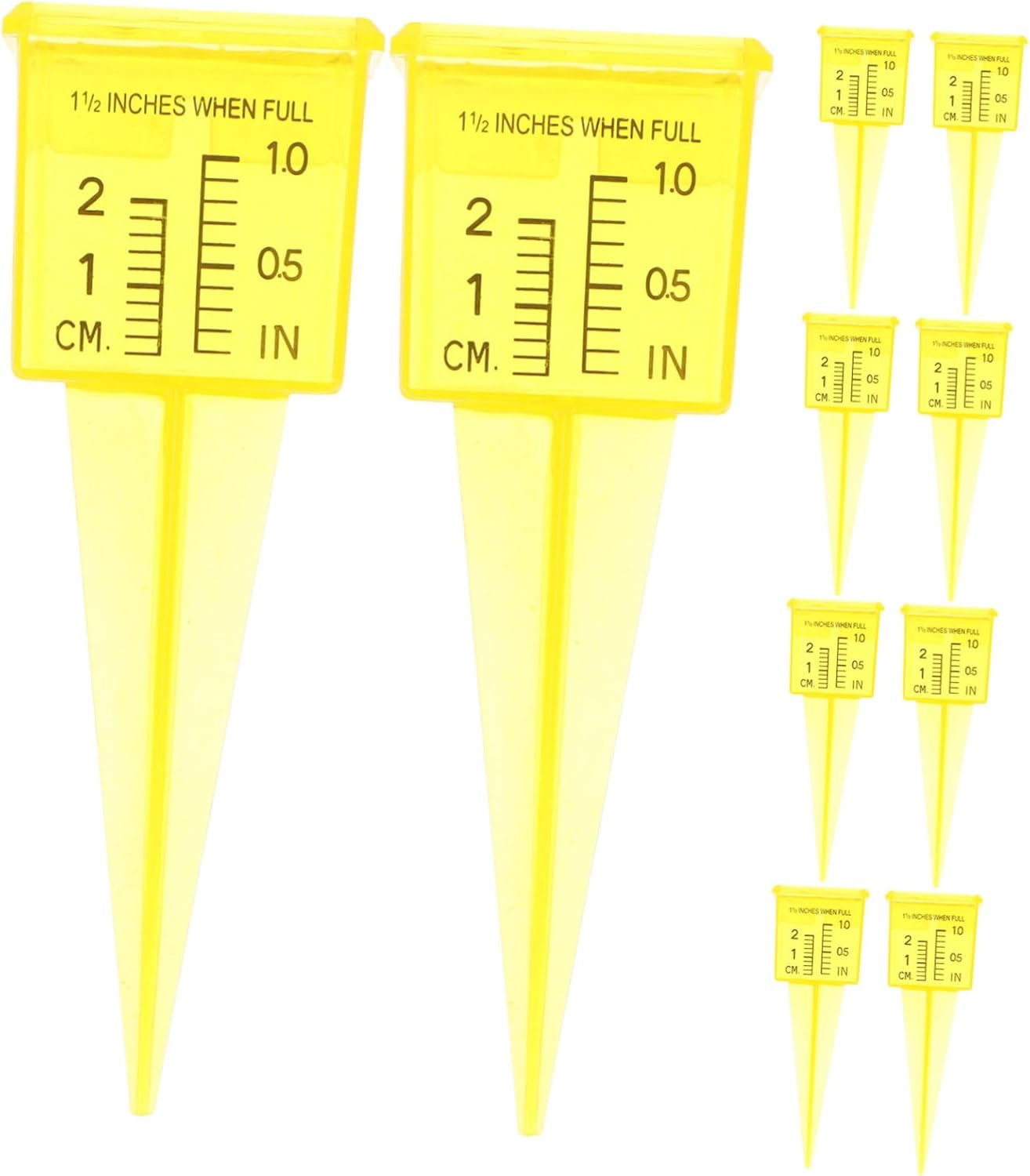 COHEALI 20Pcs Garden Rain Gauge Wide Mouth Sprinkler Water Measuring Tool for Lawn Patio Backyard with Easy-Read Scale Soil Penetration Tip for Accurate Rainfall Monitoring and Water image number 4
