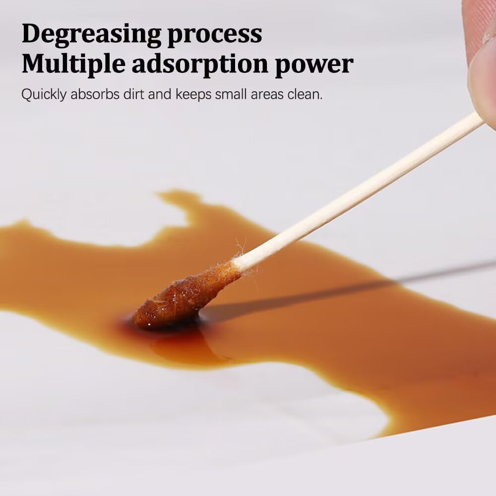 Cotton Buds Pack of 200+ Bamboo with Wooden Handles Sustainable for Make-Up Clean Care Ear Cleaning Wound Care Cosmetic Tool Double Head Biodegradable Environmentally Friendly image number 5