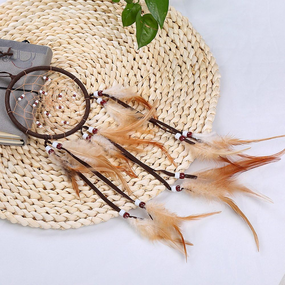 LERTREE Dream Catchers Handmade Wall Hanging Feather Dreamcatcher for Car Kids Bedroom Decoration Ornament image number 3