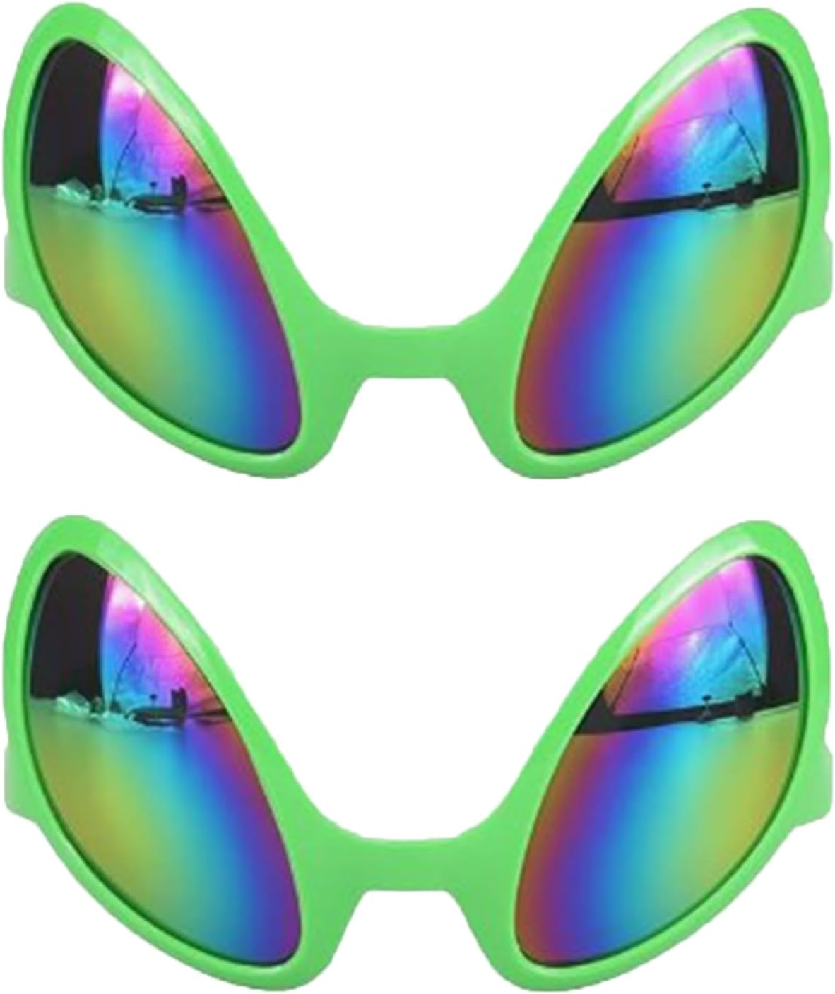 2 Pieces Alien Glasses Plastic Alien Sunglasses Alien Costume Mask for Halloween Cosplay image number 2