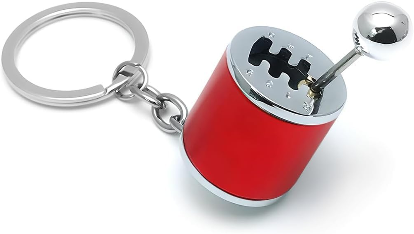 Car Shifter Gear Keychain, Creative 6 Speed Manual Transmission Shift Lever Keyring, Car Keychain Key Ring Auto Gearbox Shifter Key Chain