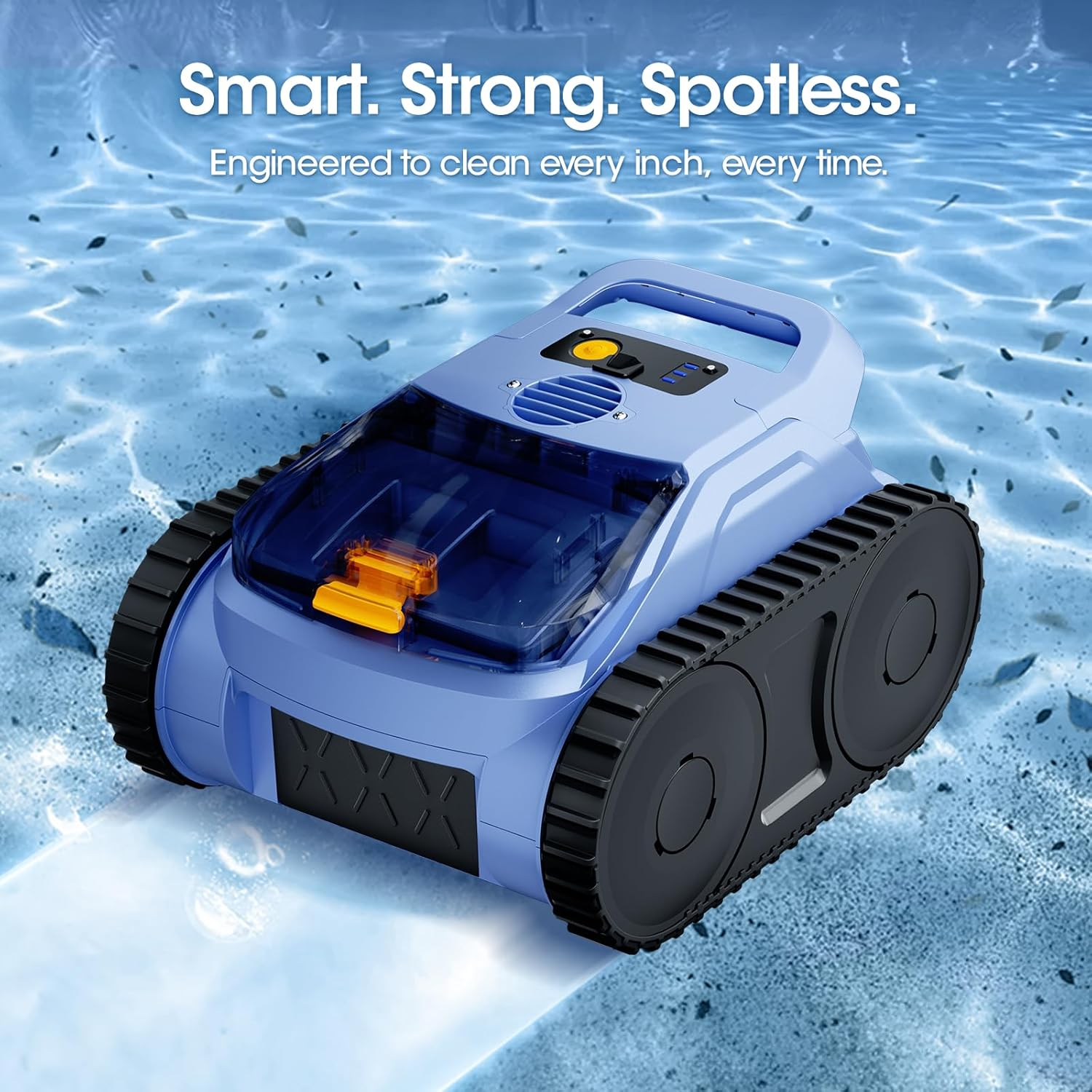 [2026 Release] Automatic Robotic Pool Vacuum for Inground & above Ground Pools, Wall Climbing Pool Vacuum Cleaner, Cleans Floor, Walls, Waterline, Drain & Skimmer up to 2150 Sq. Ft., 190 Min image number 2