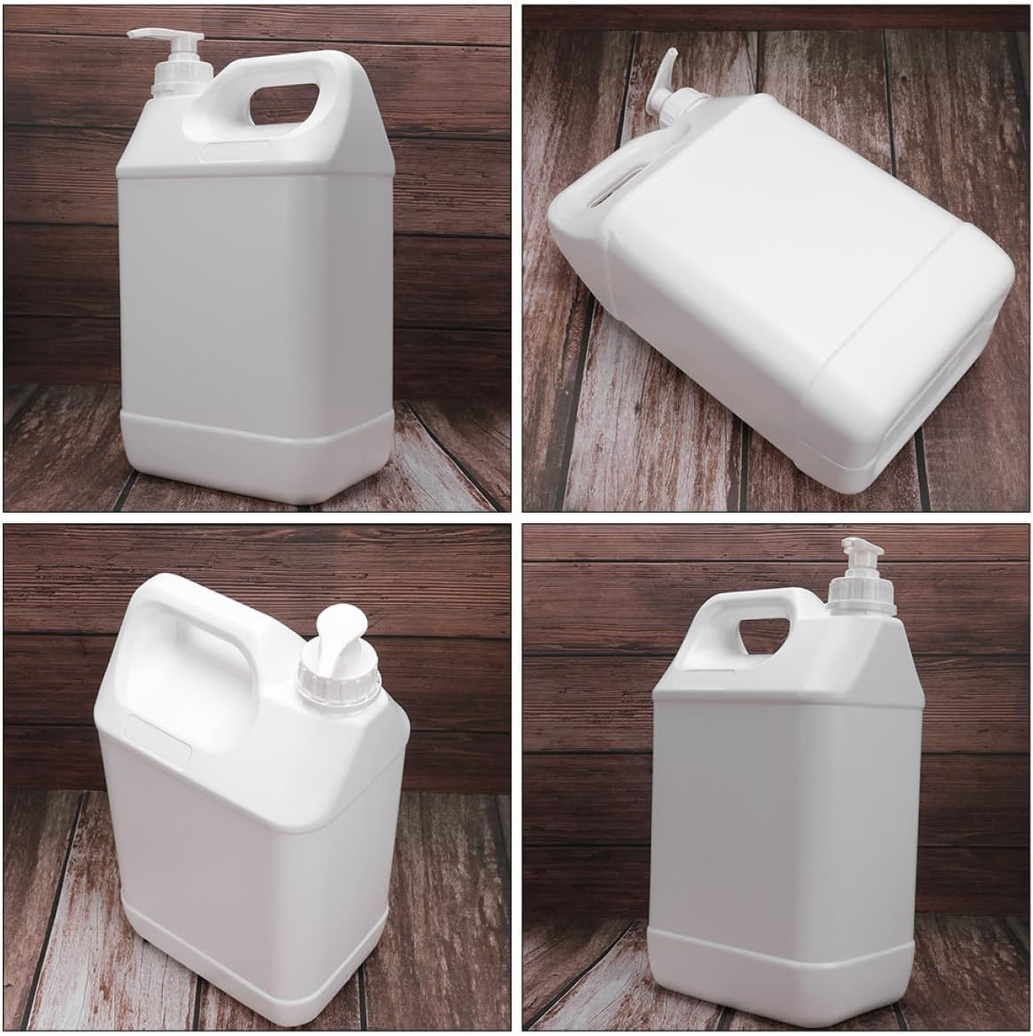 KITCHENKARATLY Large Capacity Laundry Dispenser Pump Bottle Refillable Liquid Detergent Container with Press Pump for Home Bathroom Kitchen Matte Sub Bottle for Laundry Soap and Lotion image number 5