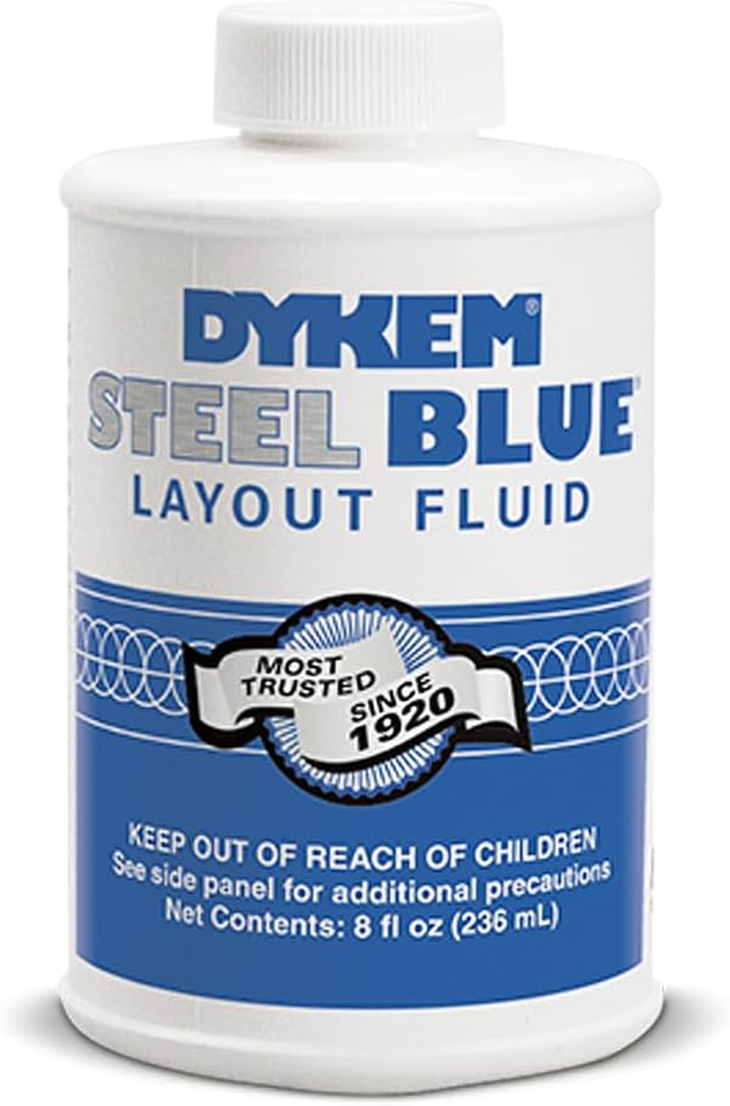 Dykem 04005 Blue Layout Fluid - 8 Oz Brush-In-Cap Bottle - 80400 [PRICE Is per EACH]