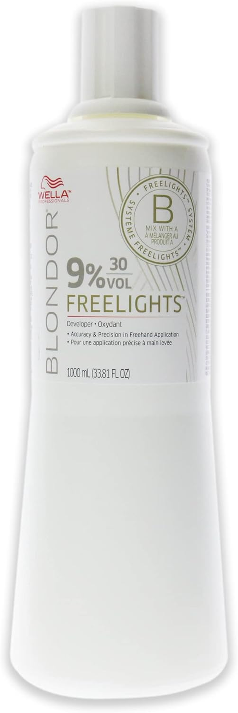Wella Blondor Freelights Developer 09 Percent 30 Vol for Unisex - 33.8 Oz Lightener, 999.6 Millilitre image number 1