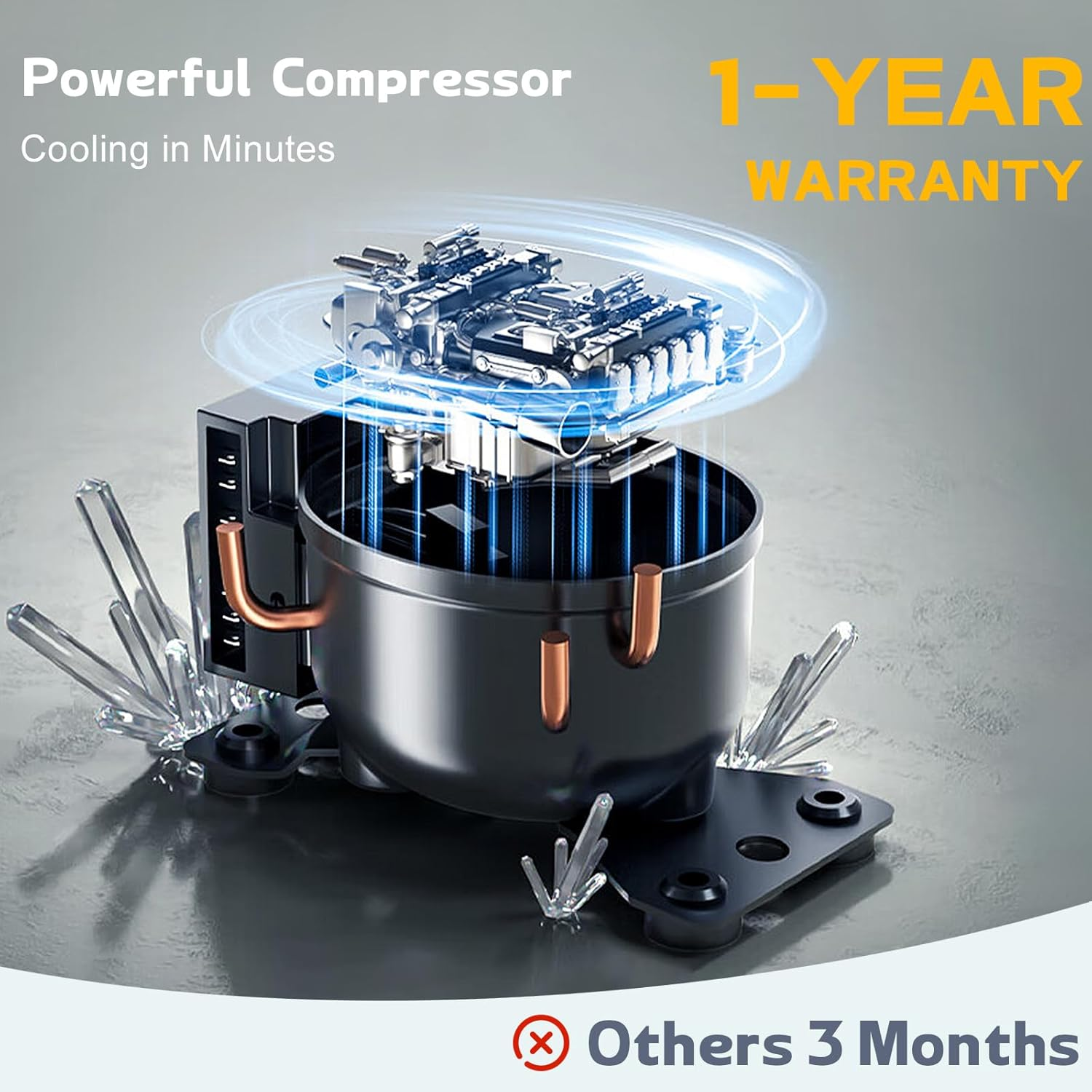 ADVWIN 12V Car Refrigerator, 20L Portable Car Fridge Freezer Compressor Cooler, 12V DC 220~240V AC for Truck Van RV Camper SUV Travel Camping Road Trips image number 3