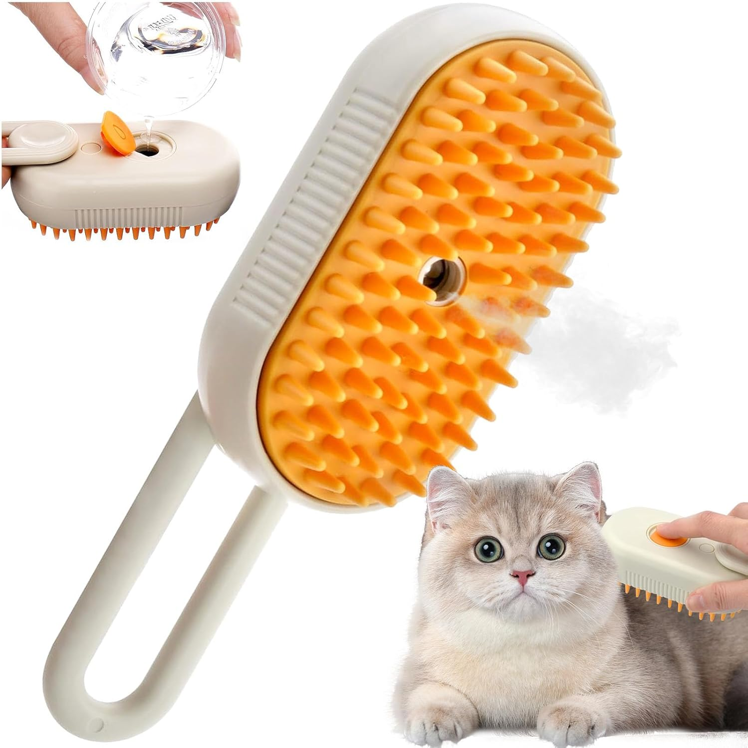 SUFANG 3 in 1 Steam Brush for Cats and Dogs, Reduces Hair Loss and Enhances Coat Health Shine image number 6