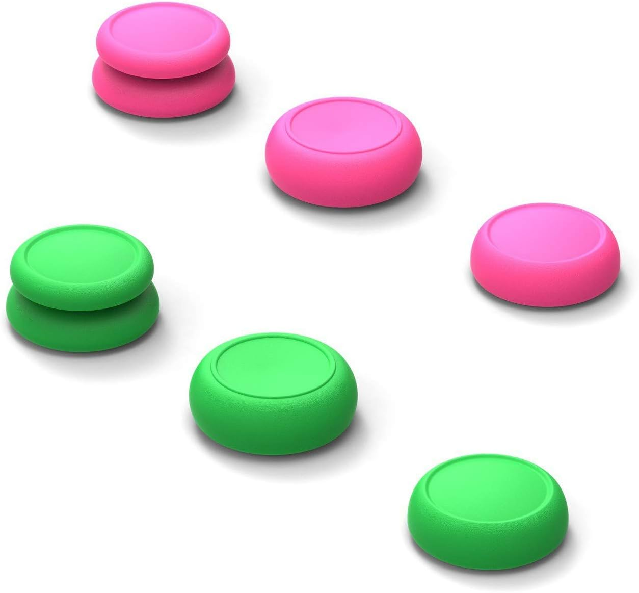 Skull & Co. Skin, CQC and FPS Thumb Grips Set Joystick Cap Analog Stick Cap for Nintendo Switch Joy-Con Controller - Black, 3 Pairs(6Pcs)