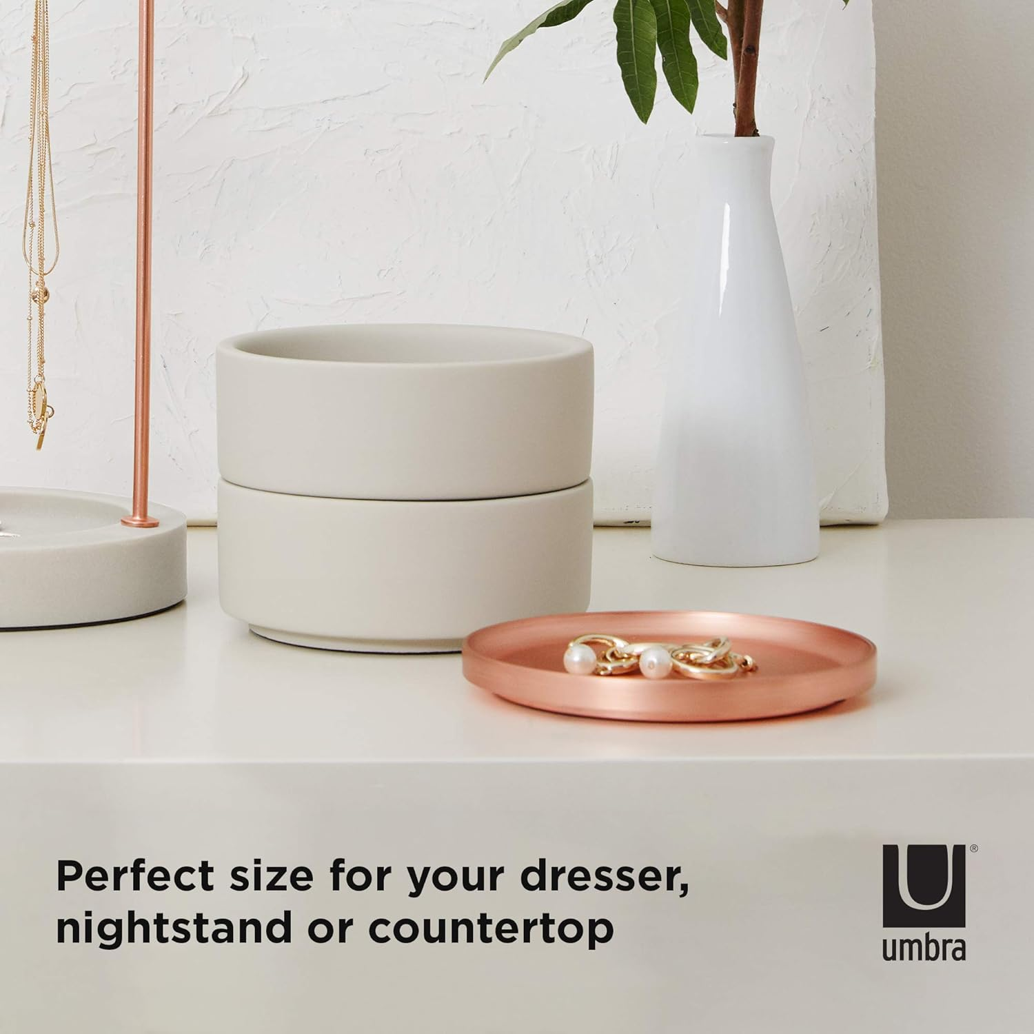 Umbra 299470-633 Tesora Box, Concrete/Copper - Terrazzo/Chrome image number 2