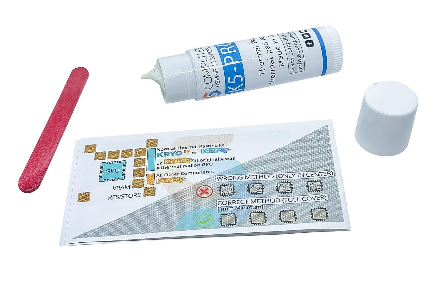 K5 PRO 10G Viscous Thermal Paste for Thermal Pad Replacement Liquid Thermal Pad Putty Compatible with Apple Imac, Asus ROG, Acer Nitro, MSI Laptops, RTX 3080, 2080TI, 3090, PS4, Nintendo Switch, CSGR image number 1