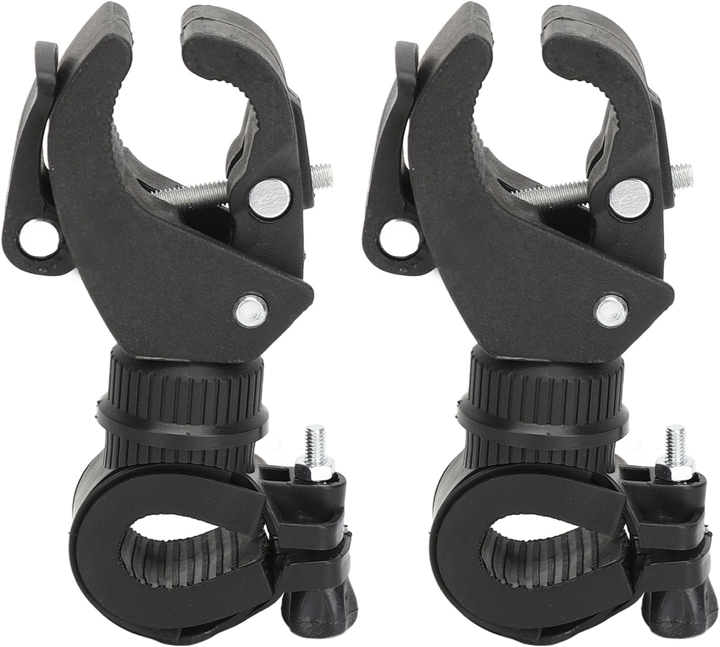 Cane Holder for Walker, 2 Sets 360&deg; Rotation Universal Adjustable Walking Stick Holder, Walking Stick Rack Wheelchair Accessories for Seniors Wheelchairs, Walker Rollator image number 4