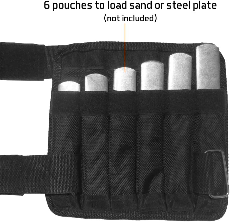 Tignapoo 2 Packs Max Loading 5/10Kg Adjustable Wrist Weighted Oxford Ankle Weighted Exercise Weight Loading Wraps Strength Training (Empty) image number 6