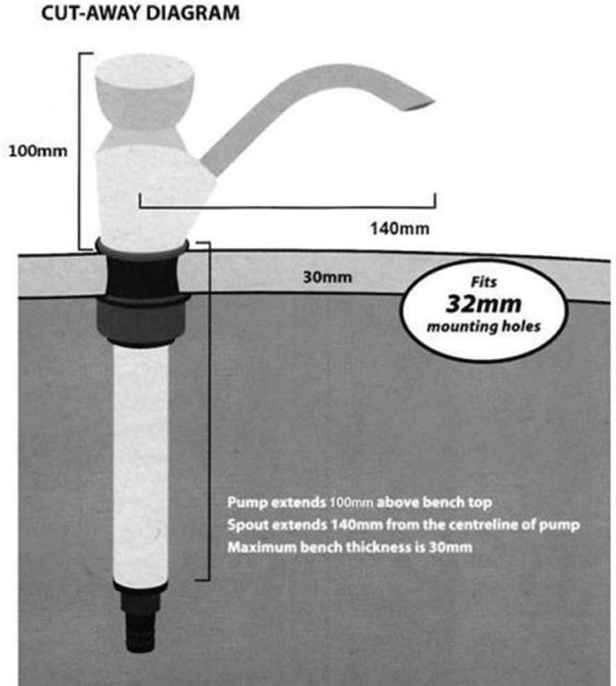 Caravan Hand Water Pump Tap Camping Trailer Motorhome Manual Faucet Tap image number 2