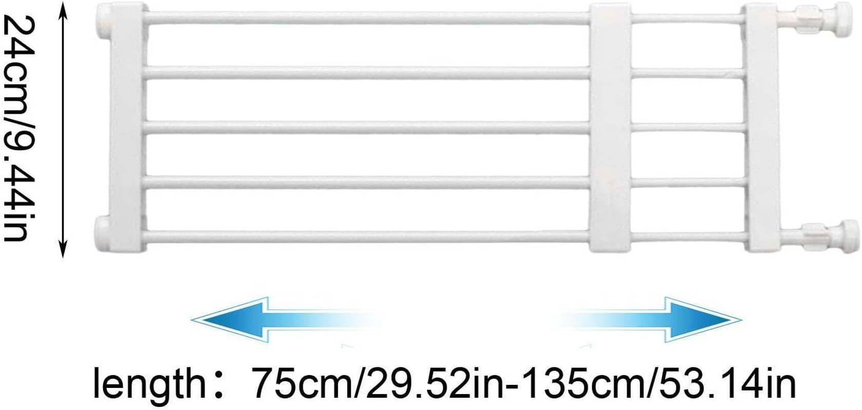 Geugecy Gates for Dogs Indoor, Short Dog Gate, Pet Safety Gate, Easy Installation Gate, Low Safety Retractable Gate for Puppies and Pets, Retractable Wide Child Safety Low Pet Gates image number 4