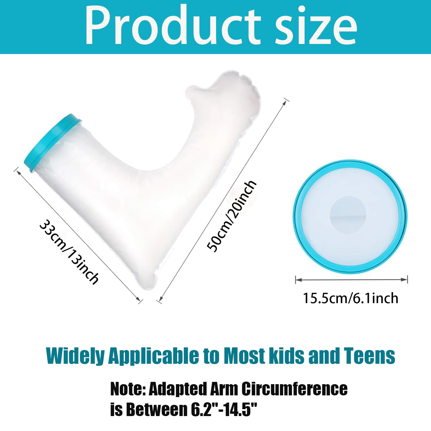 Xinghonyac Kids Arm Cast Cover for Shower Bath, Waterproof Cast Cover, Reusable Arm Plaster Shower Cover, Wrist, Finger Wound Protection Shower Cover, Arm Protector Cover Fits Unisex image number 4