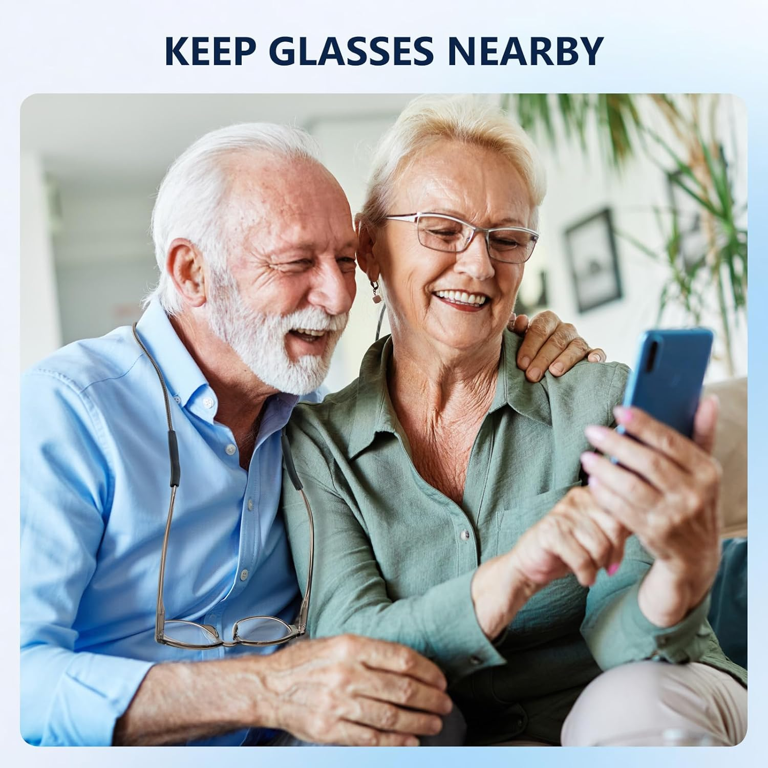 80Days Adjustable Eyeglass Strap: Nylon Retainer for Glasses and Sunglasses with Silicone Grips, Secure Fit - Black-2Pcs image number 7