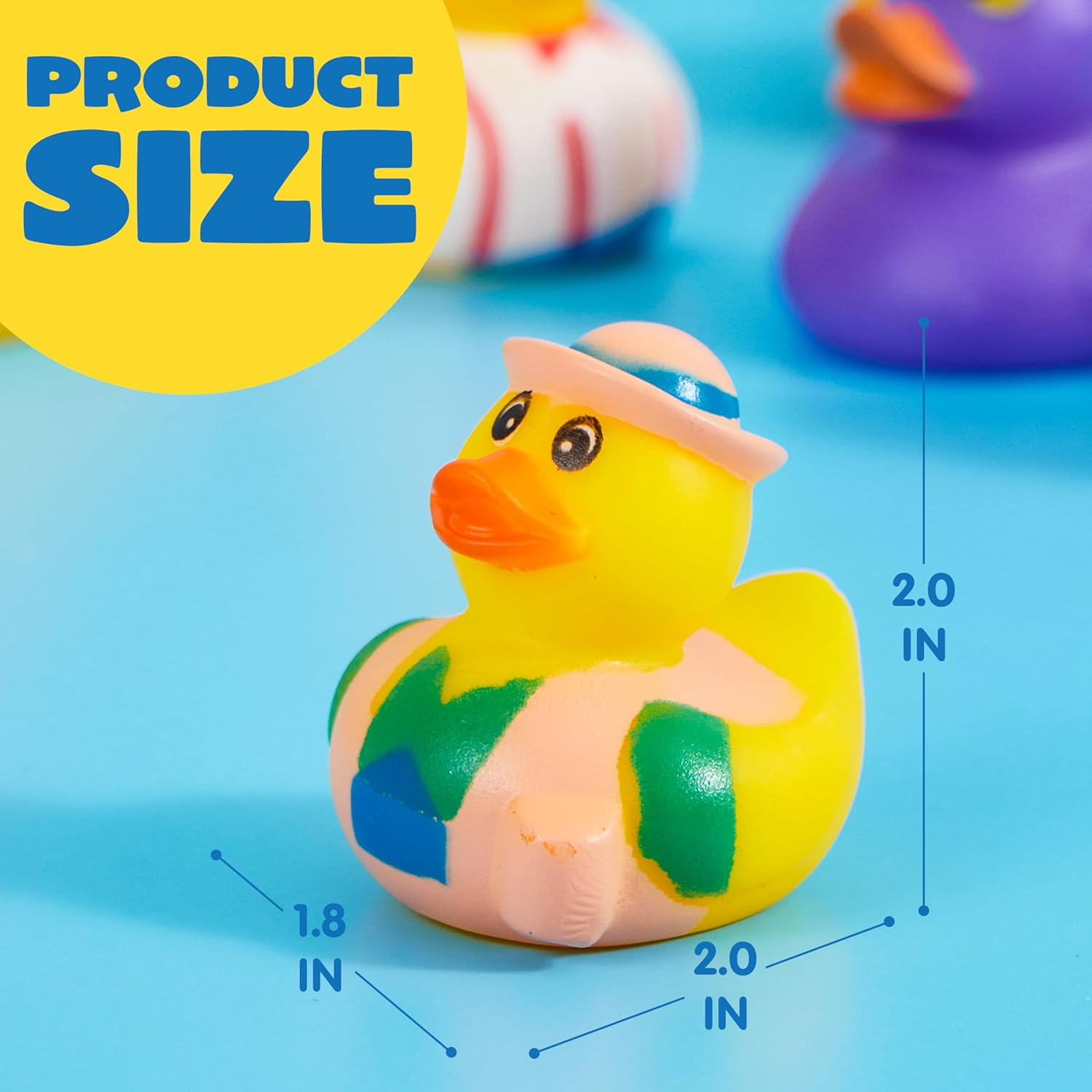 JOYIN 30 Pcs Rubber Ducks, Random Assortment Ducks Bulk with Mesh Carry Bag, Mini Rubber Duckies for Toddler Baby Bath Toys, Kids Bath Pool Toys Birthday Gifts Party Favors image number 5