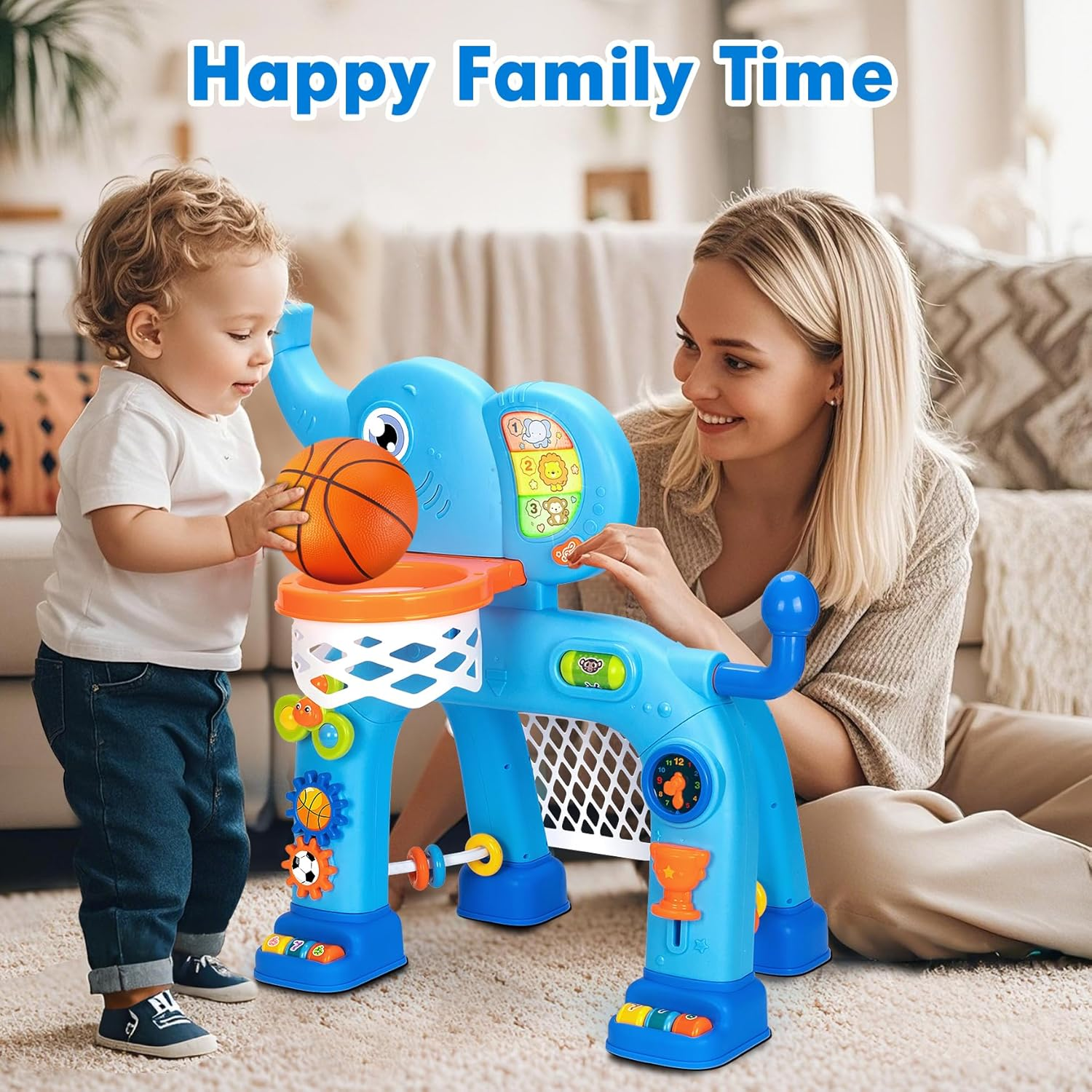 GMAOPHY Toddler Basketball Hoop & Soccer Goal, Toys for 1 2 3 Year Old Boys Girls, Kids Sports Toy with Light Sound Music, Montessori Toys for Baby 12-18 Months, Christmas Birthday Gifts for Ages 1-3 image number 6