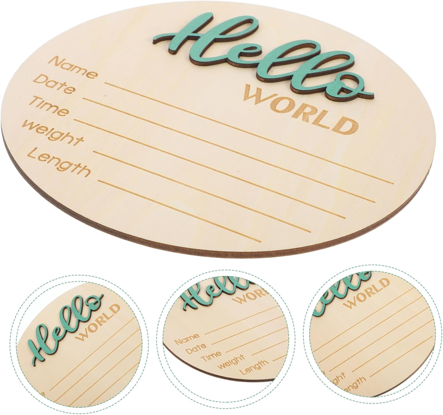 GARVALON Birth Announcement Wooden Sign Newborn Name Sign for Photography Prop Craftsmanship Safe Smooth Surface for Showers and Special Moments