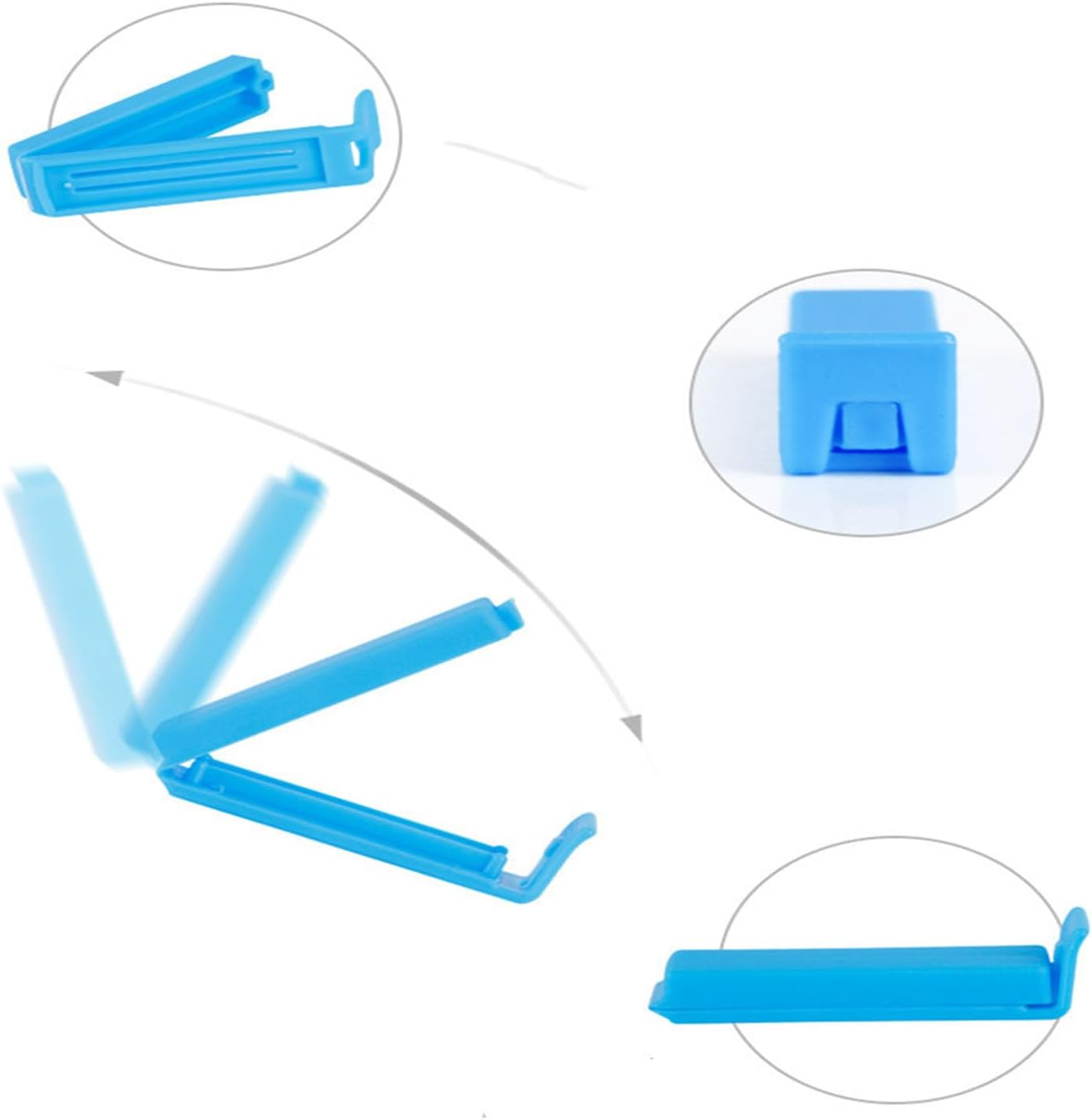 Taicols 30 Pcs Bag Sealing Clips, Sealing Clips for Food Sealing Clip Set for Snack Bags Food Preservation Clips Small Plastic Bags Food Sealing Clips Plastic Sealer Clips Plastic Food Clips Bag Clips image number 5