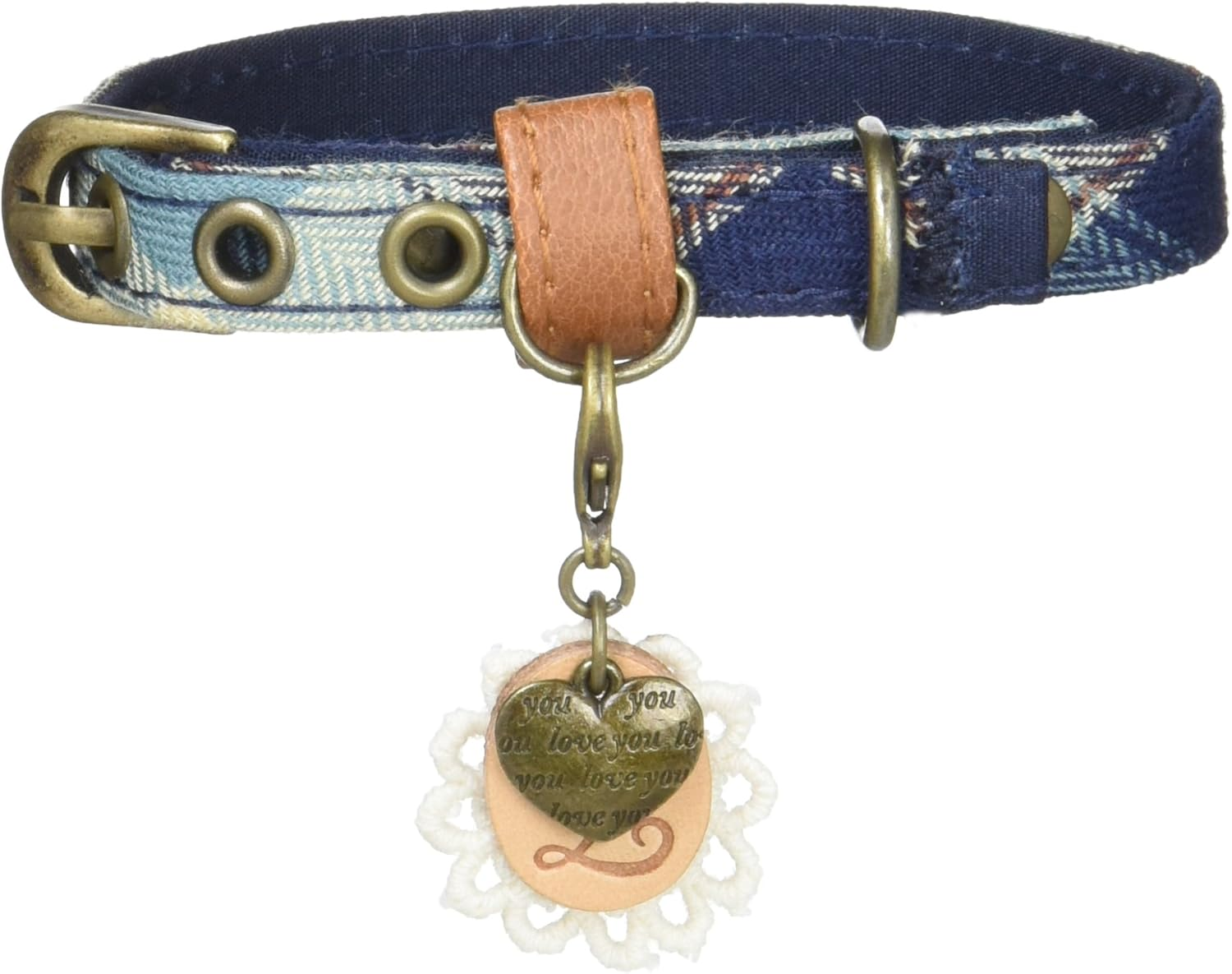 Zaya Dog (ZAYA DOG) ZD10012-1 Collar Mirror Check S Navy