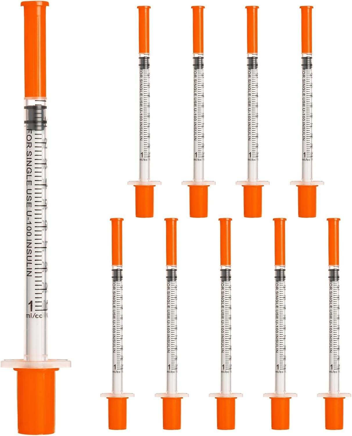 20 Pack 1Ml Syringes with 31Gx6Mm Plastic Multiple Uses Measuring Tools, Individually Wrapped image number 4