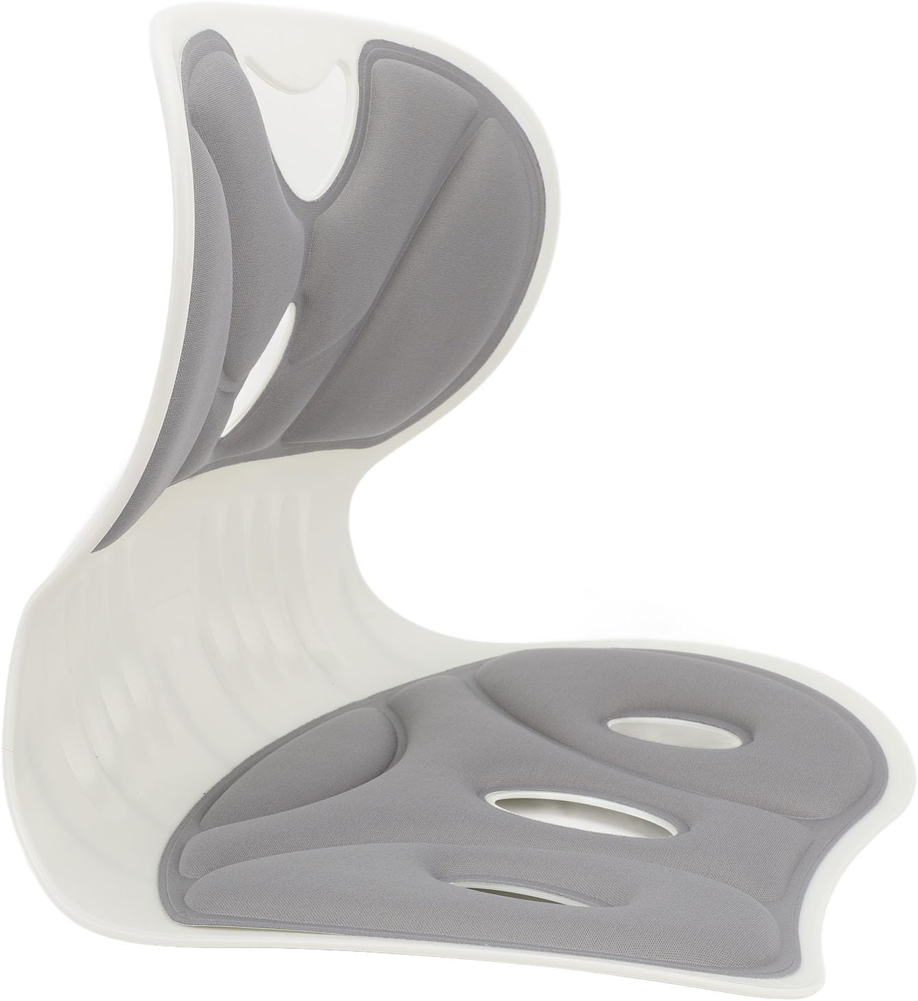 Back and Lumbar Support, Petal Shaped Ergonomic Chair Back Posture Corrector, Breathable Comfortable Office Chair Seating Cushion Prevents the Build up of Pressure and Pain (Black)