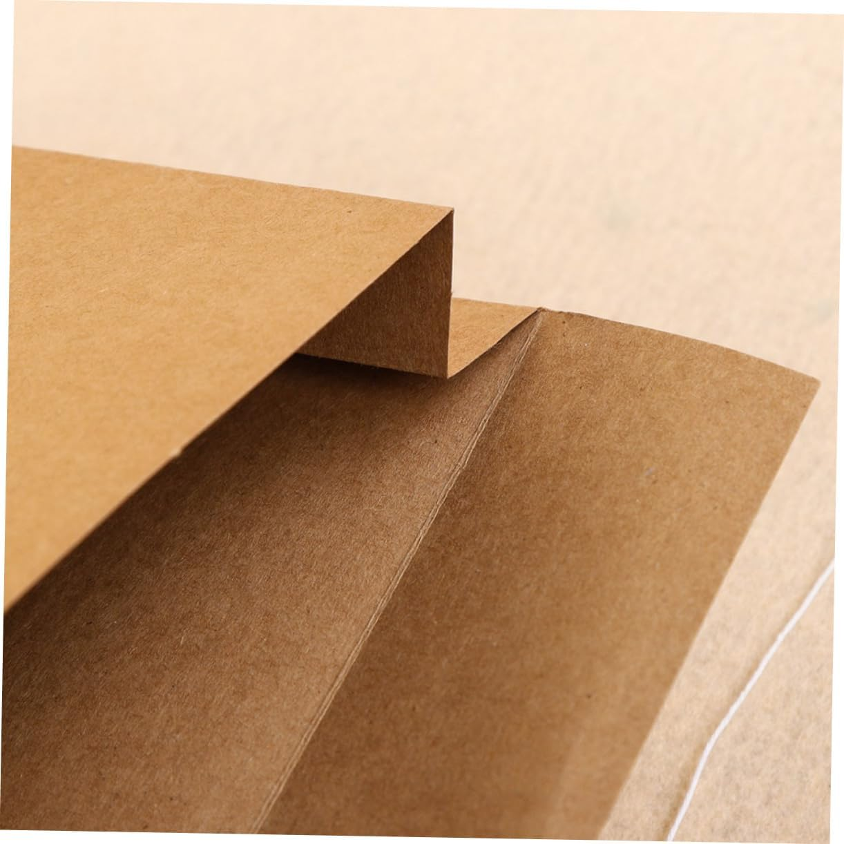 Happyyami 6Pcs A4 Kraft Paper File Bags 24X34X4Cm Structured Bottom Document Carriers Business Paper Organizer Holders Office Stationery Storage image number 1