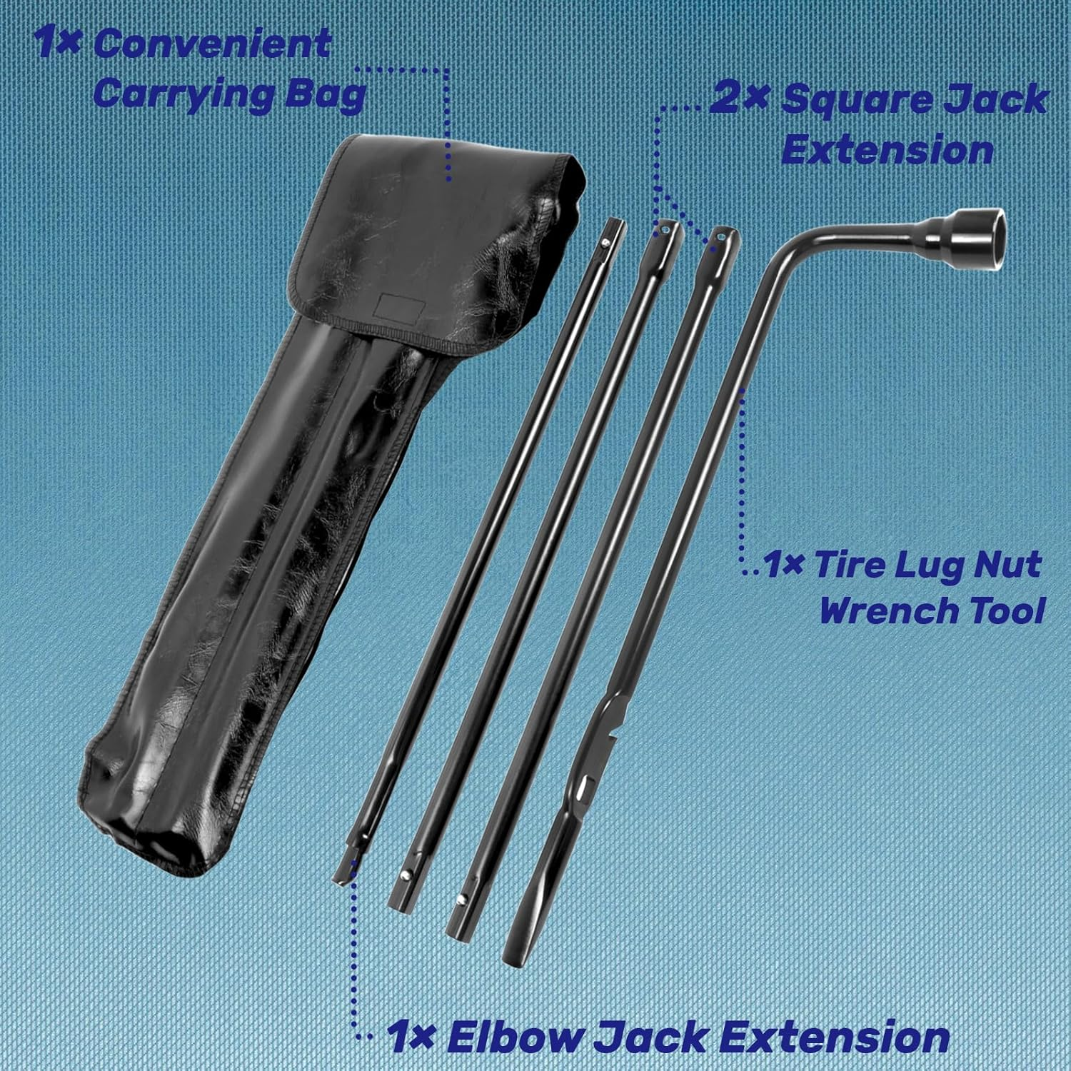 Reeauto Spare Tire Tool Kit with Spare Tire Jack Handle and Wheel Lug Wrench Compatible with 1999-2019 Silverado Tahoe Avalanche Suburban Sierra Yukon 02-18 Escalade image number 3