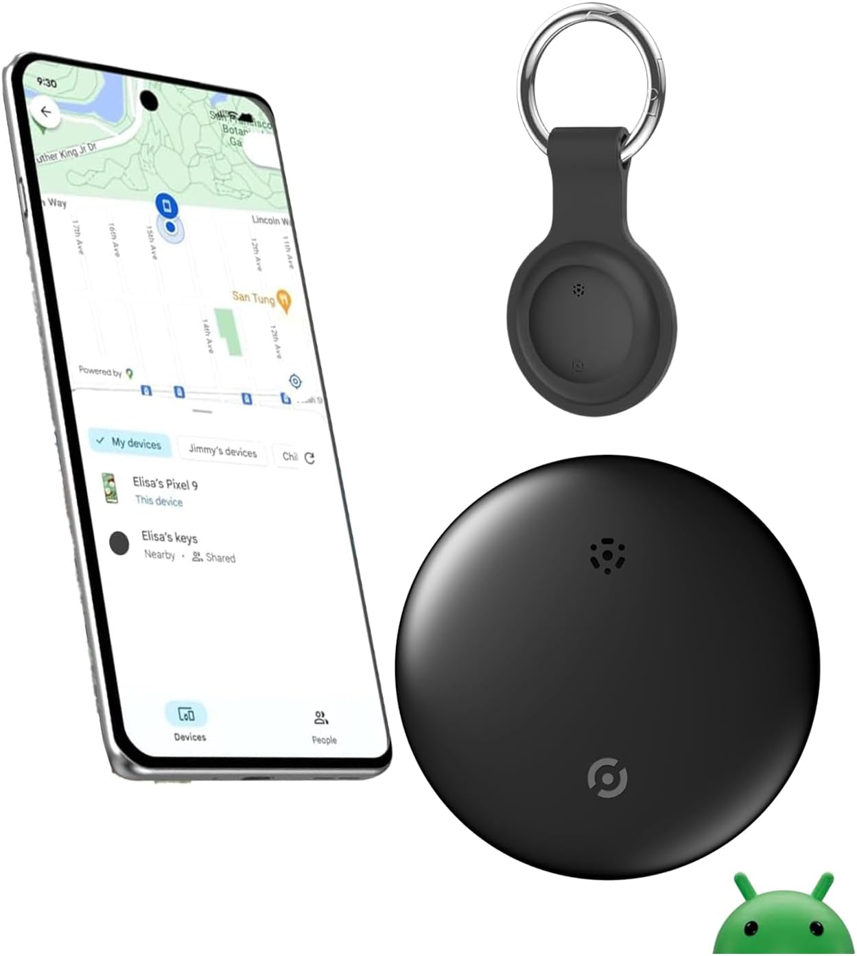 Android Smart Bluetooth Tracker (2025) Compatible Airtag with Google Find My Device, Air Tracker Tags for Android, Key Finder GPS Item Locator for Keys, Bags, Luggage, IP67 Waterproof, with Lanyard image number 4