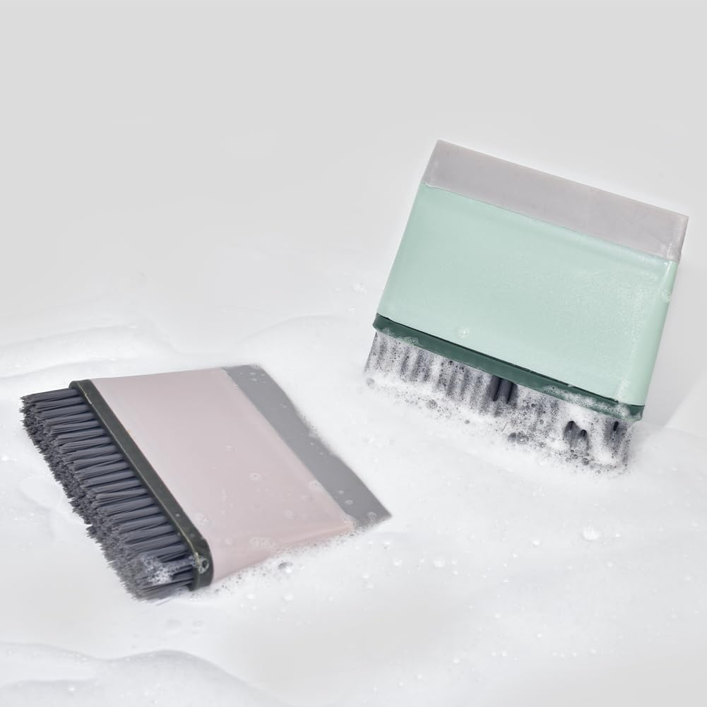 2PCS Shower Squeegees,Bathroom Squeegee for Shower, Silicone Squeegee for Mirrors,Squeegee Shower Cleaner for Cleaning Brush,Multi-Purpose Cleaner Tool Squeegee Brush for Bathroom and Tiles image number 5