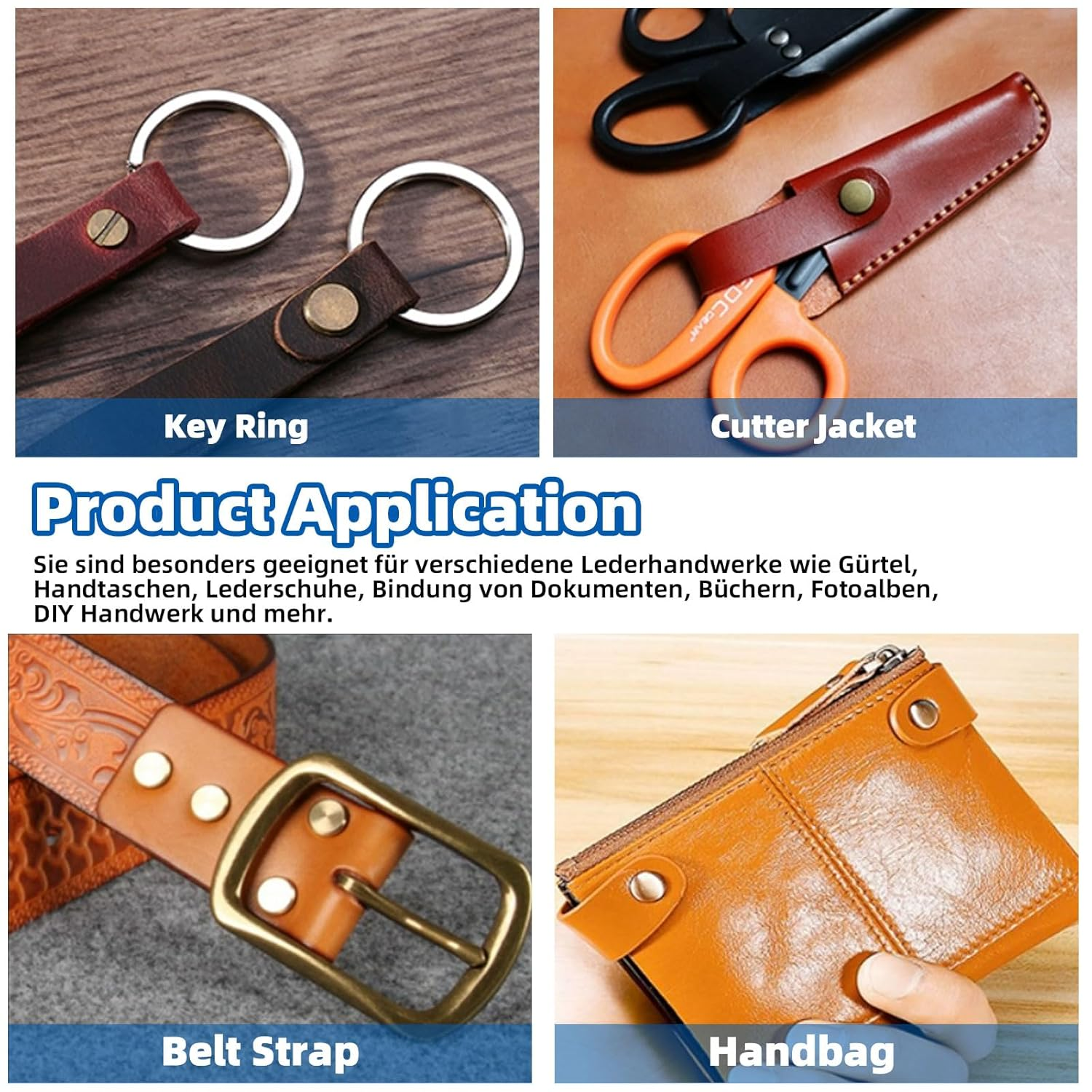 Glarks 150 Sets Red Bronze Chicago Screws Assorted Kit, M5 X 5Mm, 6Mm, 8Mm, 10Mm, 12Mm Chicago Rivets and 4X4Mm Flat Head Stud Screw, Nail Rivet Chicago Button Screw Posts Metal Accessories image number 1