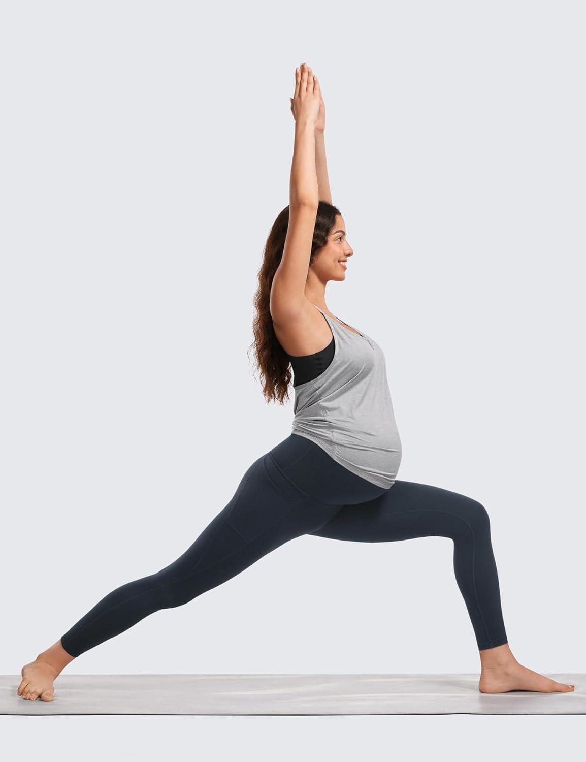 CRZ YOGA Womens Butterluxe Maternity Leggings with Pockets 25" - Workout Activewear Yoga Pregnancy Pants Buttery Soft image number 3