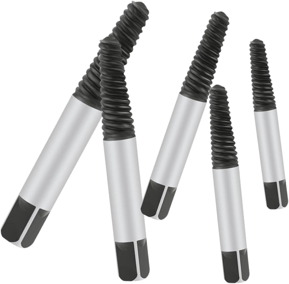 Angoily 5Pcs Broken Bolt Remover and Screw Extractor Set Carbon Steel Stripped Screw Removal Kit for Automotive Plumbing and Heavy-Duty Repair Tools image number 3