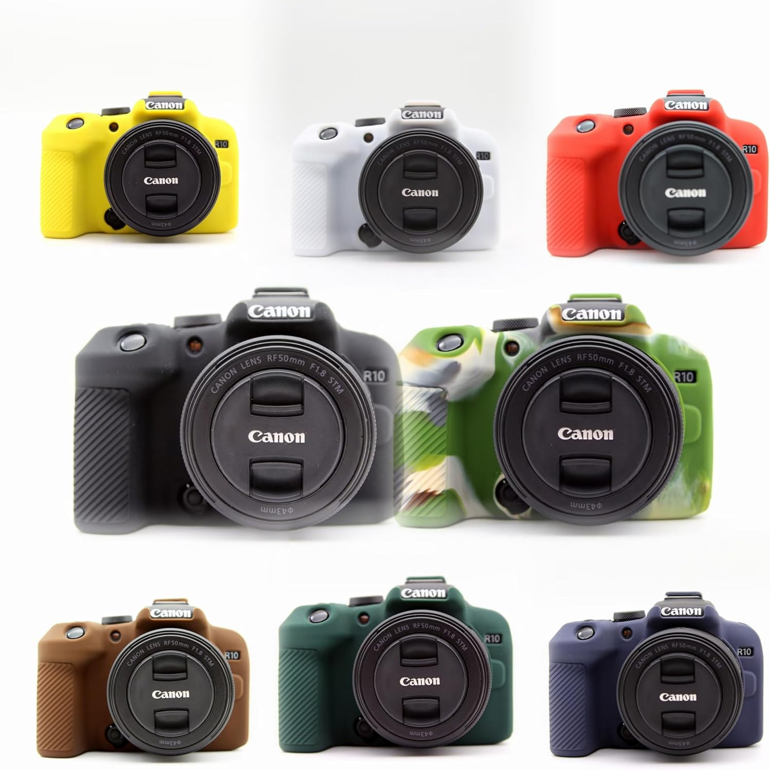EOS R10 Case, Silicone Protective Housing Case Cover, Compatible with  EOS R10 Mirrorless Camera (Green) image number 6
