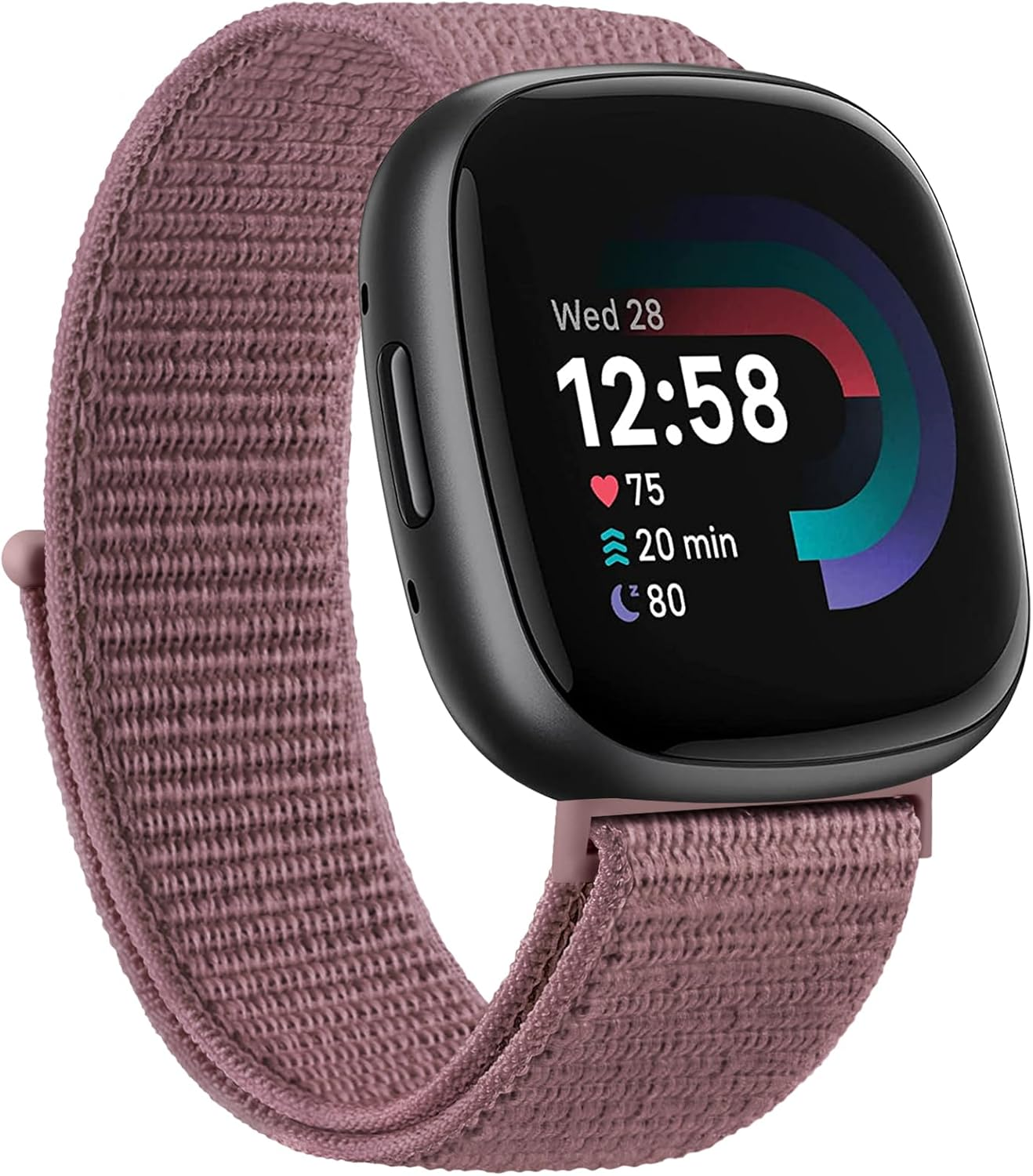 Nylon Bands for Fitbit Versa 4 Bands&Fitbit Versa 3 Bands, Fitbit Sense 2 Bands&Fitbit Sense Bands Women/Men, Soft Adjustable Breathable Solo Loop Braided Replacement Straps