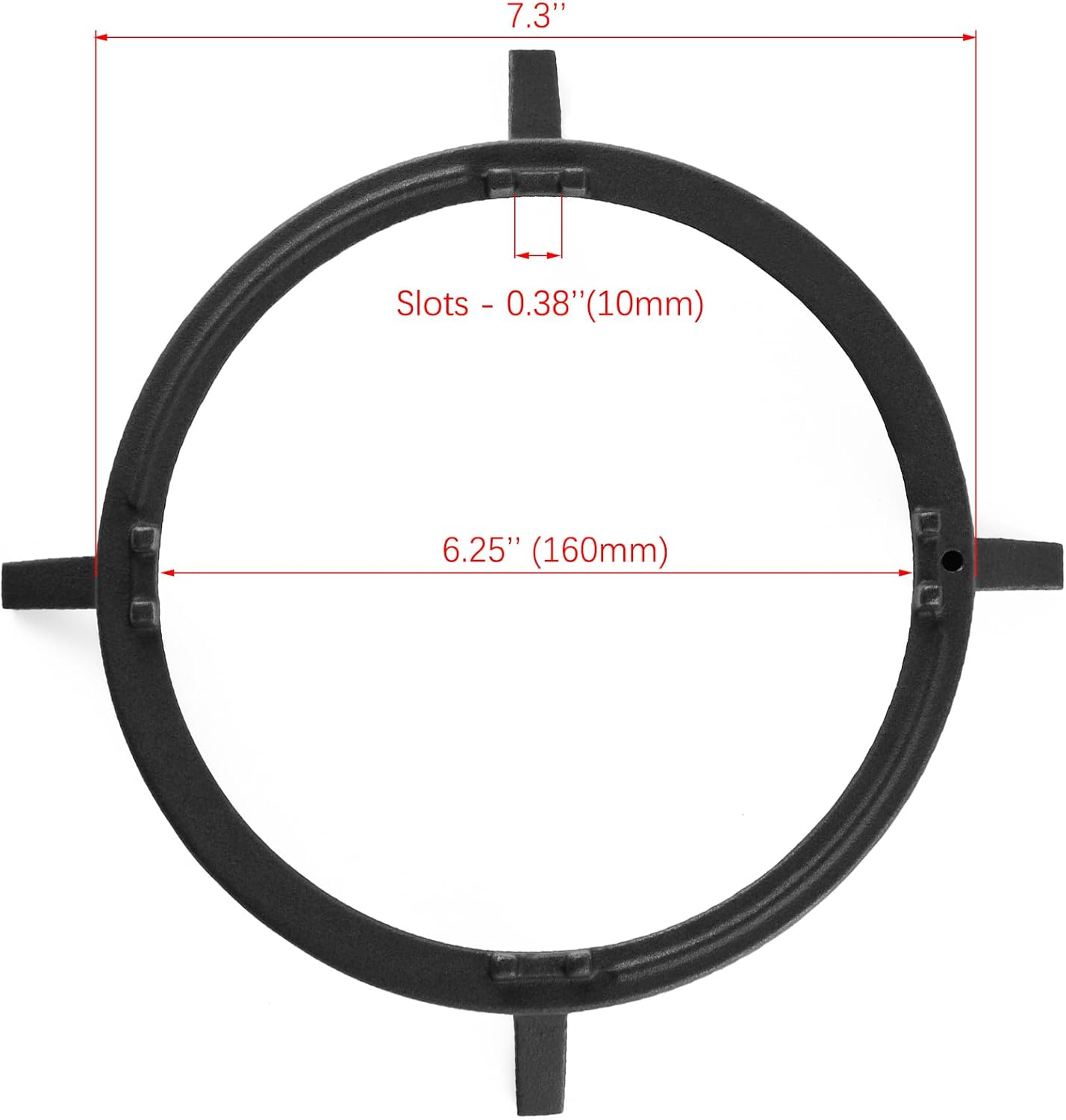 Wok Ring, W10216179 Replacement Parts Wok Support Ring for Gas Stove GE, Whirlpool, Kitchenaid, Kenmore, Jenn Air, Bosch, Samsung Etc Gas Range Parts Cast Iron Wok Stand Rack Set Cookware Accessories image number 2