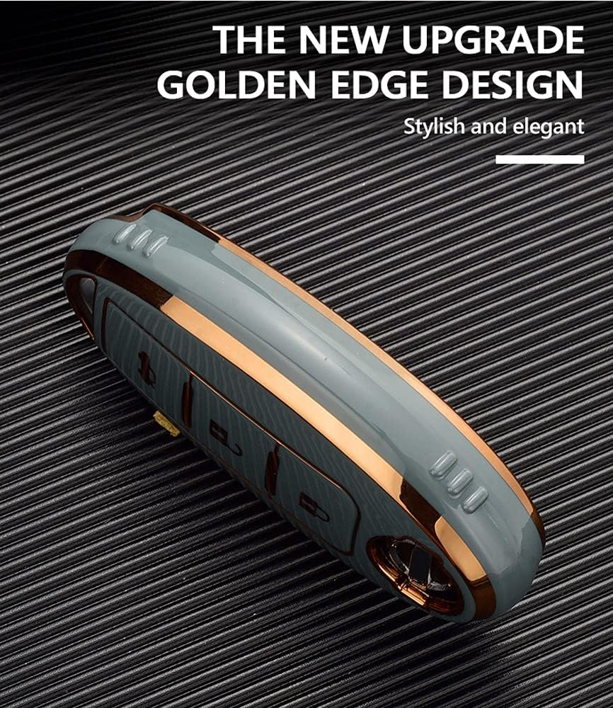 Ontto Car Key Fob Cover Fit for Nissan 350Z Qashqai J10 J11 X-Trail T31 T32 Kicks Tiida Pathfinder Murano Note Juke Key Case TPU Silicone Key Shell Key Holder Keychain Accessories Gray B image number 6